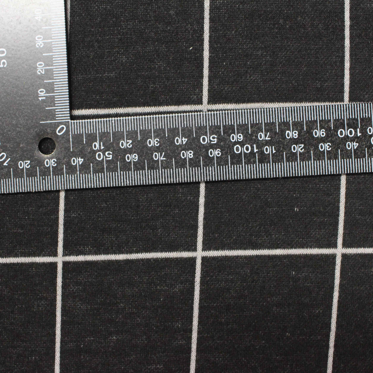 White Grid Jacquard, Poly-Viscose