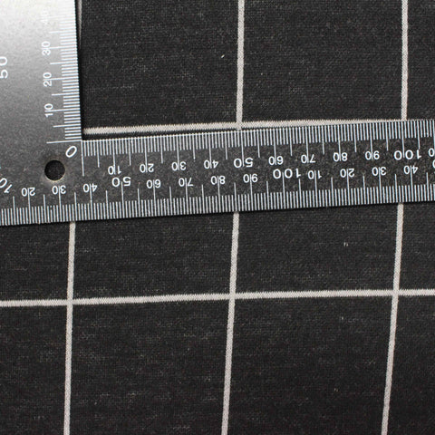 White Grid Jacquard, Poly-Viscose