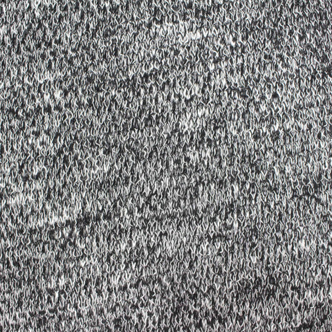 Black Marl Chunky Knit, Poly-Viscose, 213 gsm