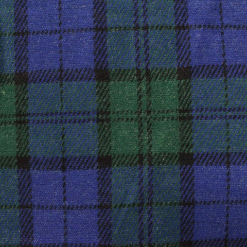 Blue Plaid Jacquard, Poly-Viscose, 243 gsm