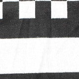 Black Checks Faux Suede, Polyester — texture
