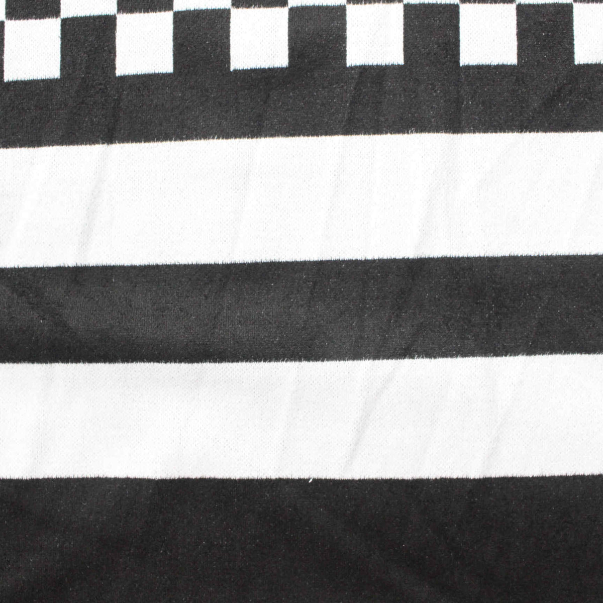 Black Checks Faux Suede, Polyester