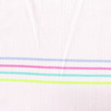 Blue Horizontal-Stripe Rib Knit, Viscose