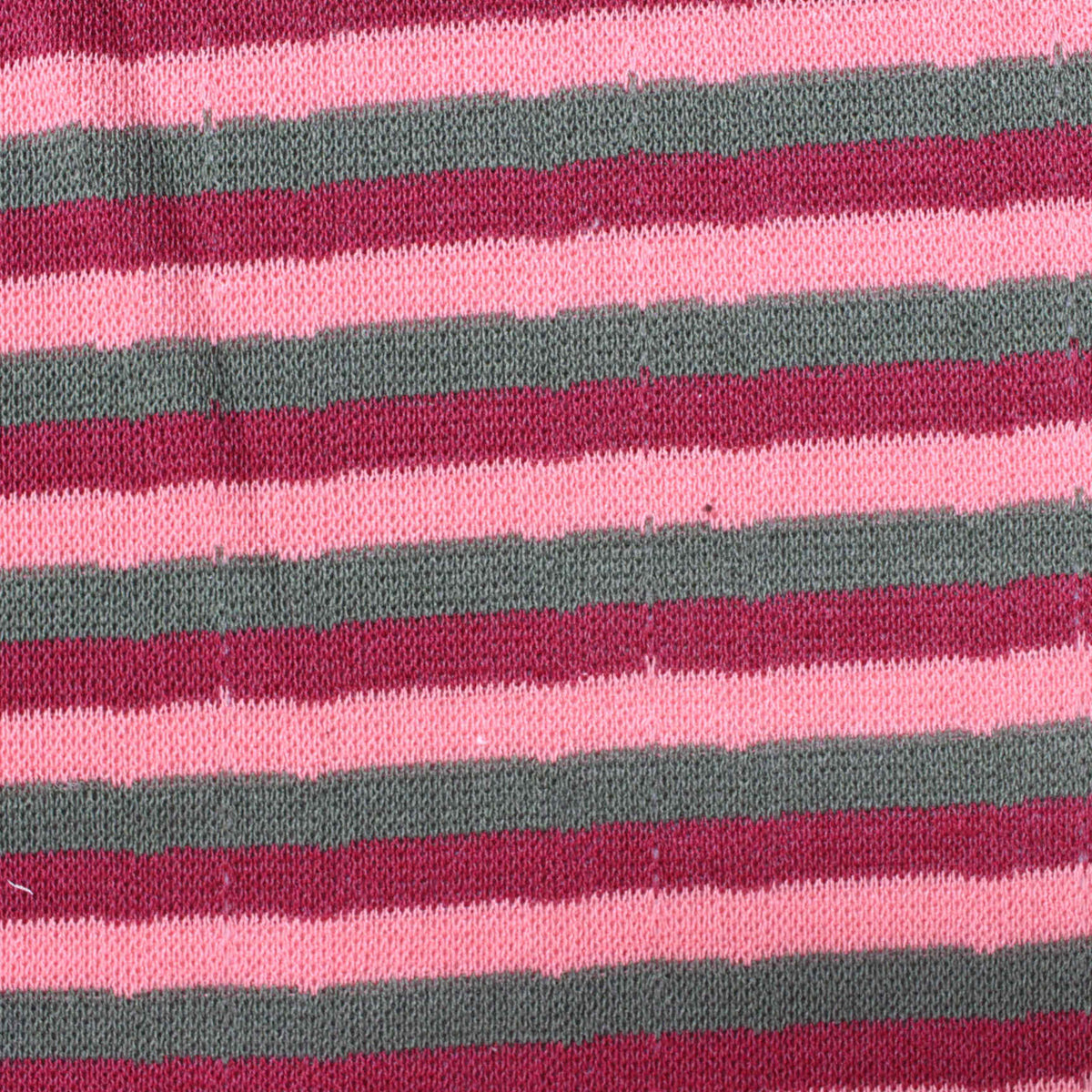 Pink Horizontal-Stripe Pointelle Knit, Viscose-Nylon, 271 gsm