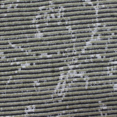 Dark Grey Horizontal-Stripe Jacquard, Poly-Cotton, 370 gsm