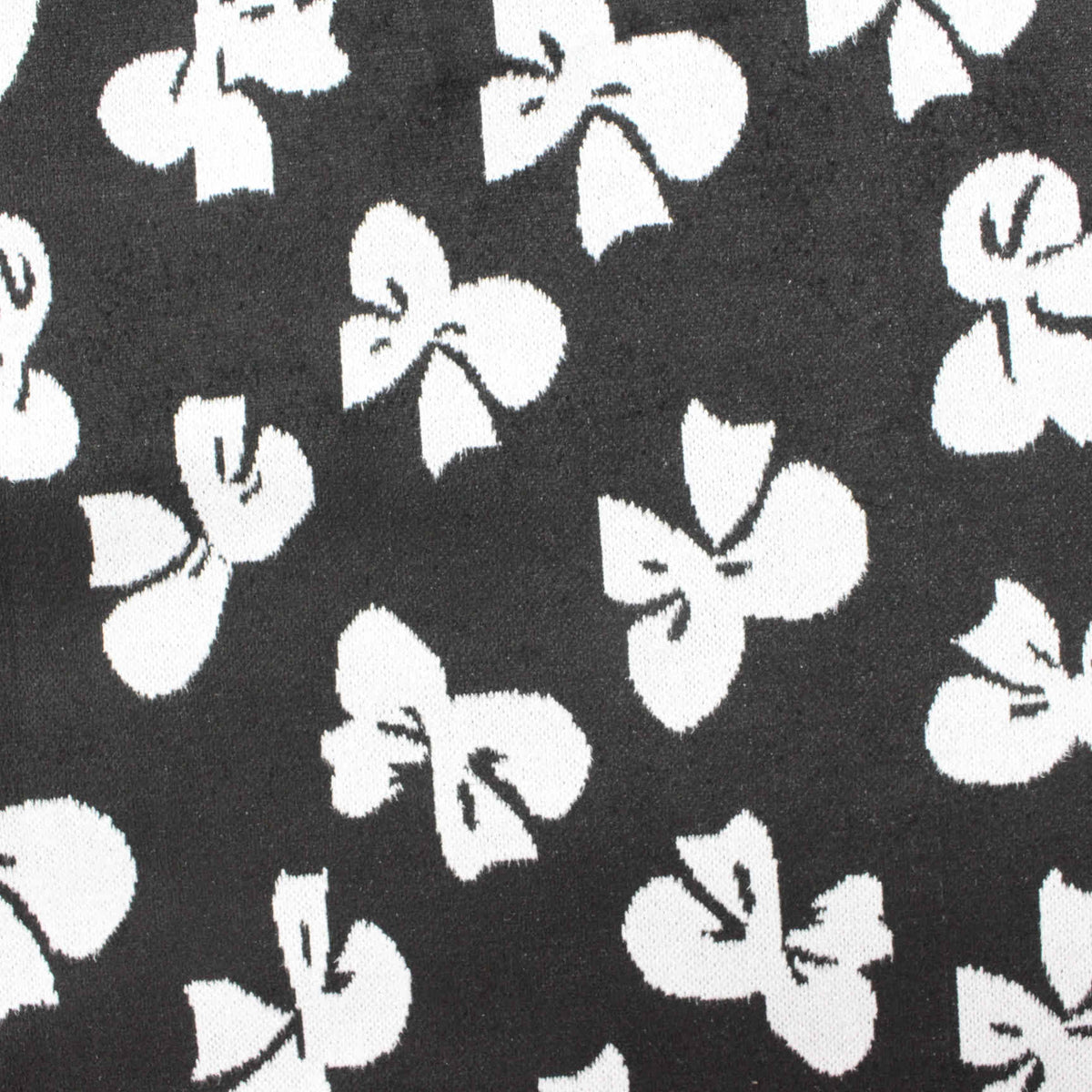 Jacquard Polyester Stretch Knit Fabric, 235 gsm, 147 cm — Black