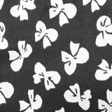 Jacquard Polyester Stretch Knit Fabric, 235 gsm, 147 cm — Black