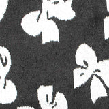 Jacquard Polyester Stretch Knit Fabric, 235 gsm, 147 cm — Black — texture