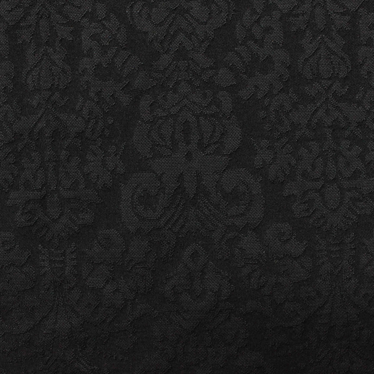 Black Tone-on-Tone Scroll Jacquard, Polyester
