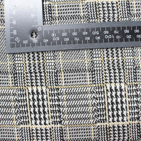 Black Plaid Jacquard, Polyester, 285 gsm