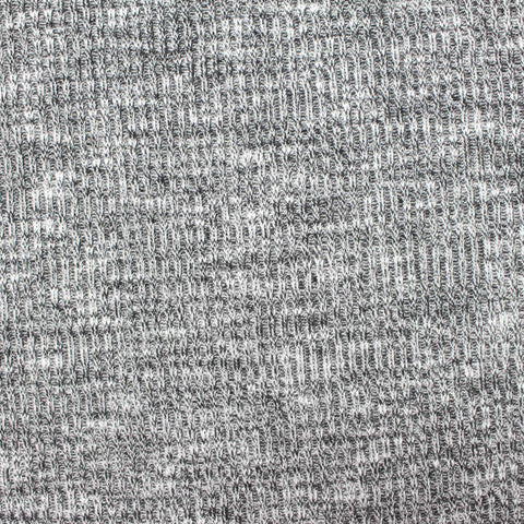 Black Marl Rib Knit, Viscose-Poly, 242 gsm