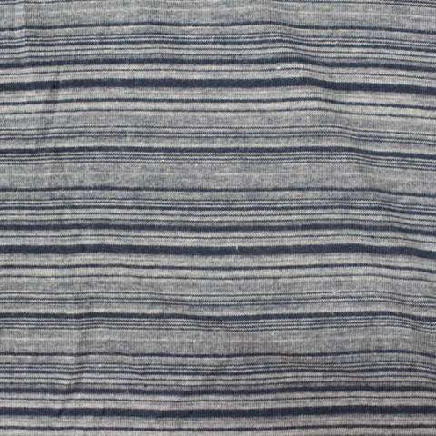 Dark Blue Stripes Jersey Knit, Polyester, 141 gsm