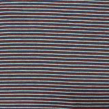 White Horizontal-Stripe Interlock Knit, Polyester