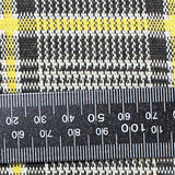 Black Plaid Jacquard, Poly-Viscose — texture