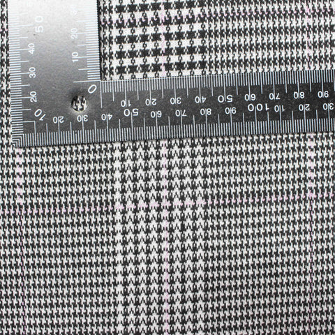 Black Houndstooth Jacquard, Polyester, 279 gsm