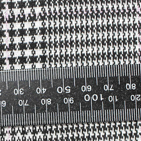 Black Houndstooth Jacquard, Polyester, 279 gsm