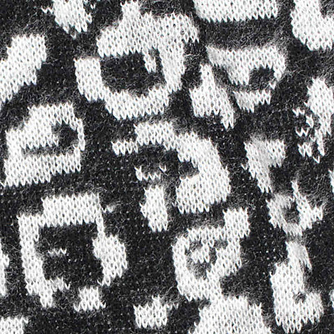 Black Leopard Jacquard, Viscose-Poly, 247 gsm