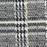 Black Houndstooth Jacquard, Poly-Viscose — texture