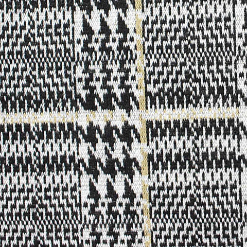 Black Houndstooth Jacquard, Poly-Viscose, 254 gsm