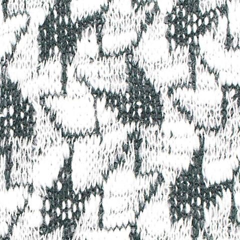 Black Houndstooth Chunky Knit, Cotton-Poly, 244 gsm
