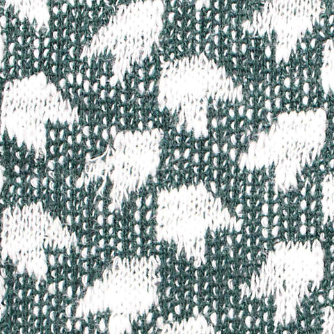 White Abstract Chunky Knit, Cotton-Poly, 294 gsm