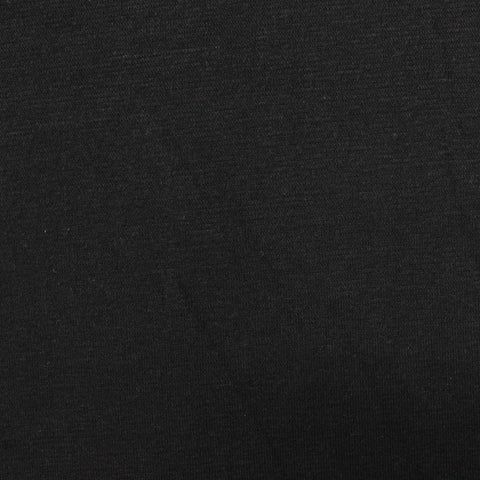 Polyester Viscose Stretch Rib Knit Fabric, 206 gsm, 148 cm — Black