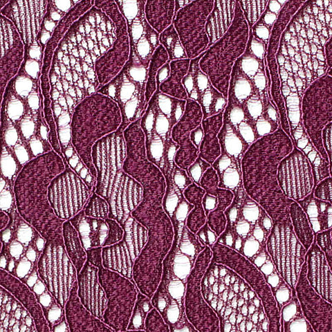 Nylon Stretch Lace Fabric, 159 gsm, 150 cm — Purple