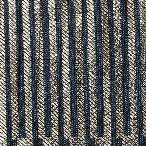 Dark Blue Stripes Rib Knit, Polyester, 186 gsm