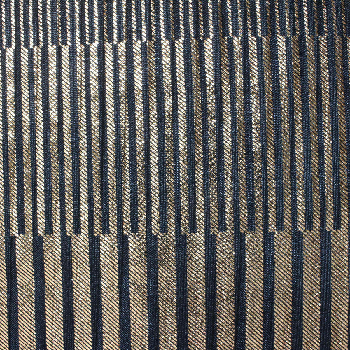 Dark Blue Stripes Rib Knit, Polyester, 186 gsm