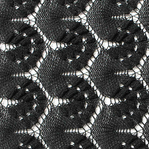 Black Openwork Lace, Polyester, 143 gsm