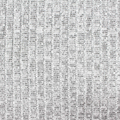 Dark Grey Marl Rib Knit, Poly-Viscose, 196 gsm