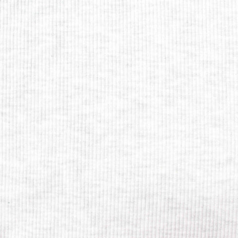 Light Grey Marl Rib Knit, Poly-Cotton, 293 gsm