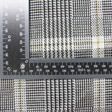 Black Plaid Interlock Knit, Poly-Viscose