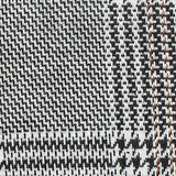 Black Plaid Interlock Knit, Poly-Viscose — texture