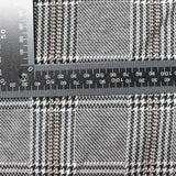 Black Plaid Interlock Knit, Poly-Viscose