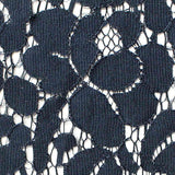 Navy Floral Knit, Cotton-Nylon — texture