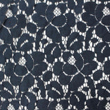 Navy Floral Knit, Cotton-Nylon