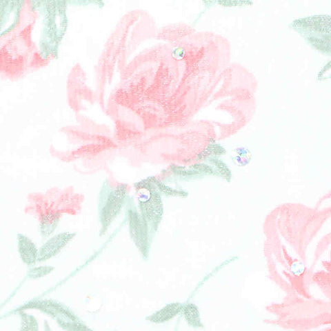 Pink Roses Chiffon, Polyester, 68 gsm