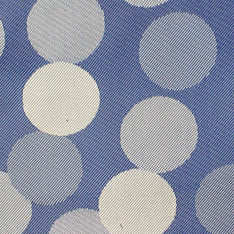 Silver-Blue Dots Jacquard, Poly-Viscose