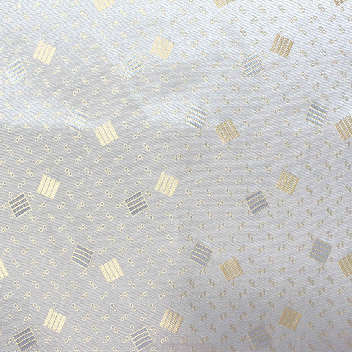 Gold Squares Jacquard, Poly-Viscose