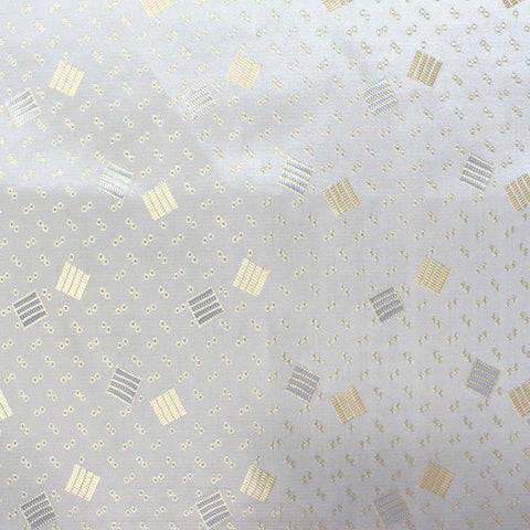 Gold Squares Jacquard, Poly-Viscose