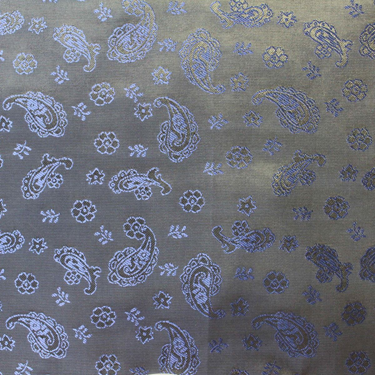 Blue Paisley Jacquard, Poly-Viscose