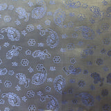 Blue Paisley Jacquard, Poly-Viscose