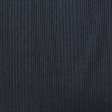 Polyester Cotton Rib Knit Fabric, 170 gsm, 145 cm — Navy