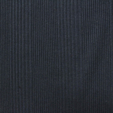 Polyester Cotton Rib Knit Fabric, 170 gsm, 145 cm — Navy