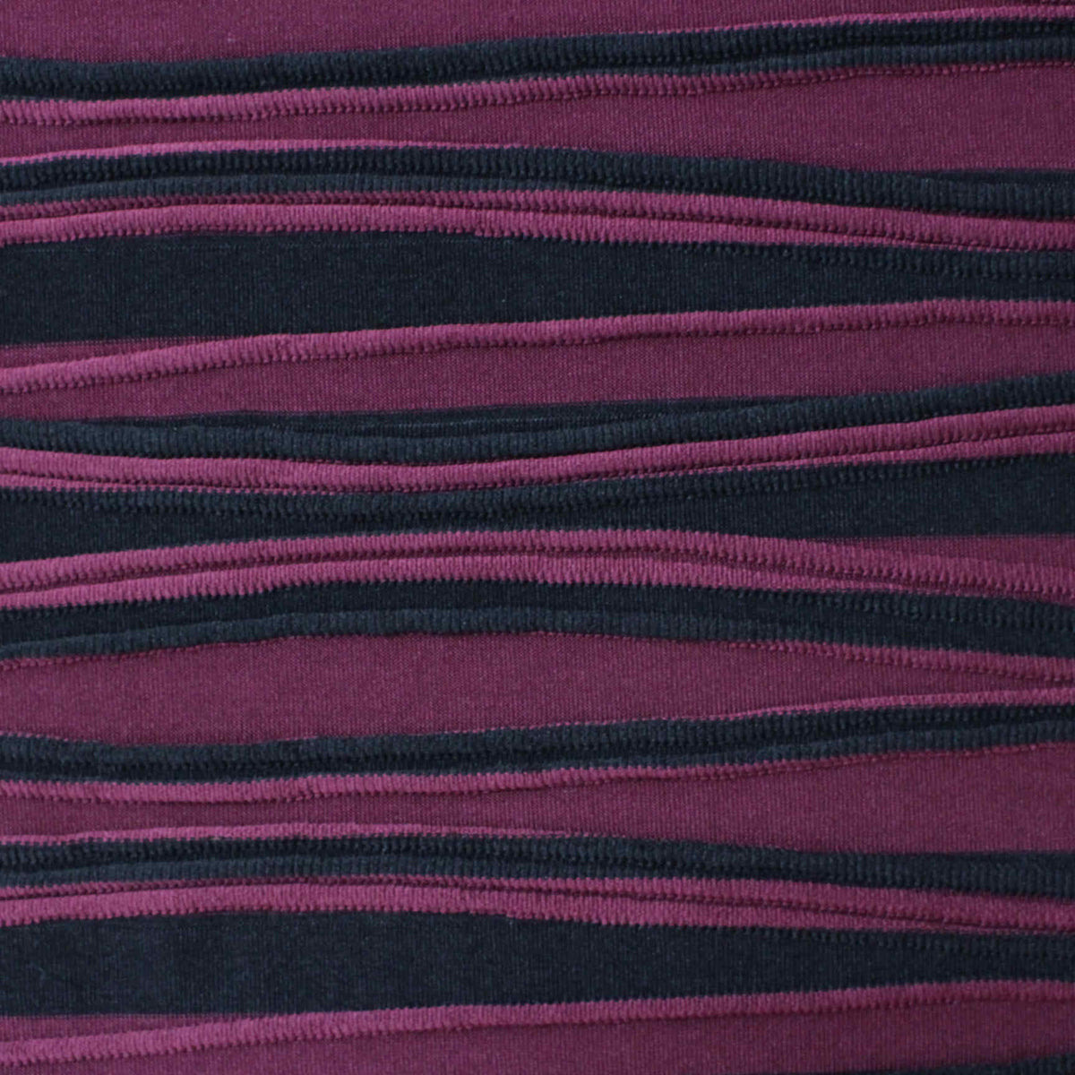 Dark Purple Horizontal-Stripe Jacquard, Polyester