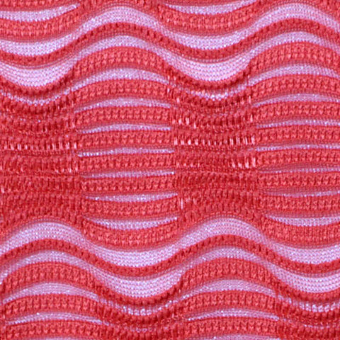 Red Horizontal-Stripe Jacquard, Polyester, 164 gsm