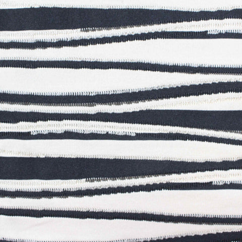 Black Horizontal-Stripe Jacquard, Polyester, 230 gsm