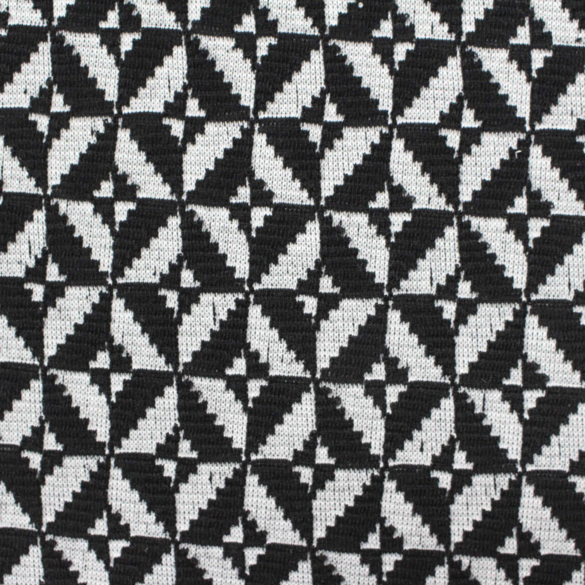 Black Geometric-Square Jacquard, Polyester, 240 gsm, 145 cm