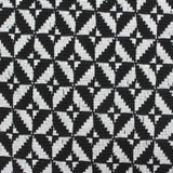 Black Geometric-Square Jacquard, Polyester